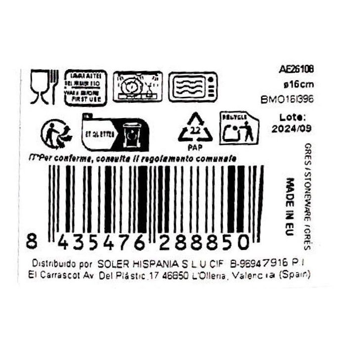 La Mediterranea Bol Aelia Monaco Brillo Ø16 cm (24 Unidades) 2