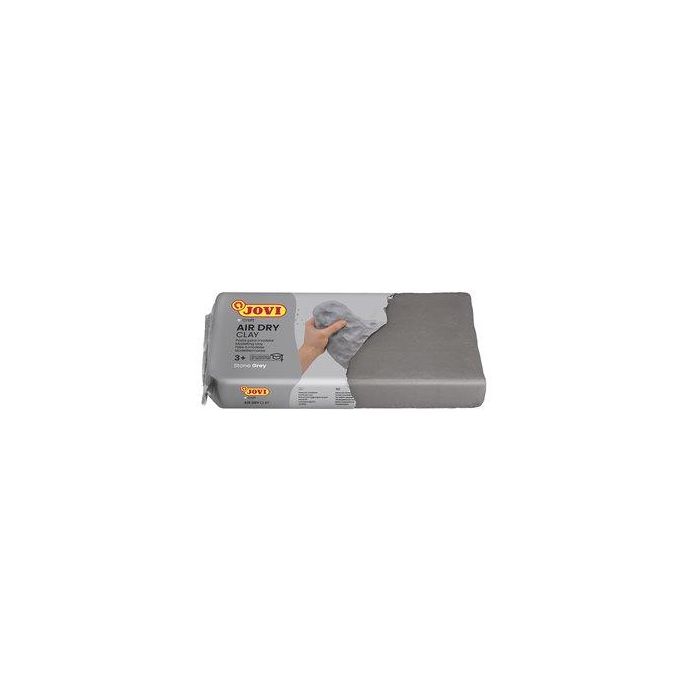 Jovi Air Dry Pasta Modelar Endurece Al Aire 250 gr Gris - Pasta Base Arcilla Húmeda para Modelar, Secado Natural