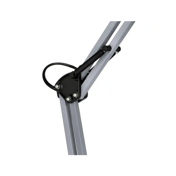 Q-connect Lámpara de Escritorio Polaris Metálica con Interruptor, Brazo Doble y 3 Articulaciones, Color Plata 4