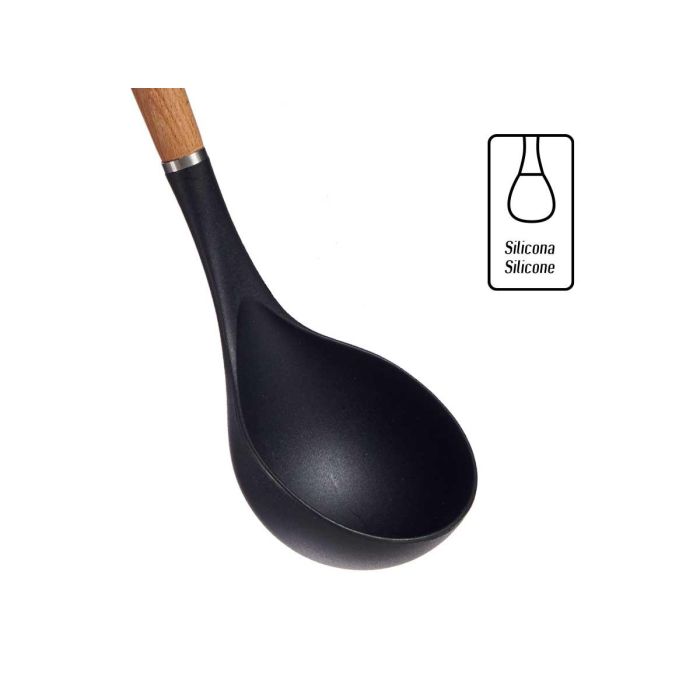 Kinvara Cuchara de Nylon con Mango de Madera de Haya 32.5 cm (48 Unidades) 3 Kinvara Cuchara de Nylon con Mango de Madera de Haya 32.5 cm (48 Unidades) 3