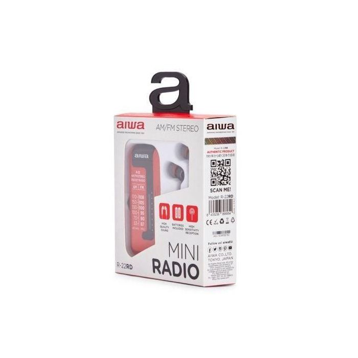 Radio Portátil Aiwa R22RD Rojo 4