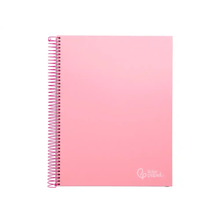 Liderpapel Cuaderno espiral Jolly A4 Micro 140 hojas 75gr Cuadro 5mm 5 bandas 4 taladros tapa forrada color rosa 1 Liderpapel Cuaderno espiral Jolly A4 Micro 140 hojas 75gr Cuadro 5mm 5 bandas 4 taladros tapa forrada color rosa 1