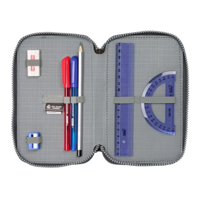 Portatodo Real Madrid C.F. Gris 12,5 x 19,5 x 5,5 cm 37 Piezas 3