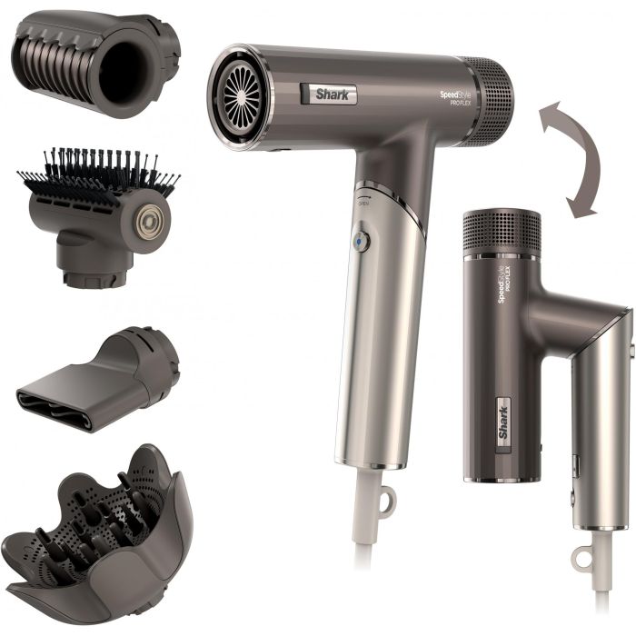 Shark SpeedStyle Pro Flex 4-in-1 Secador de Pelo y Moldeador HD542 - Mokka/Silver