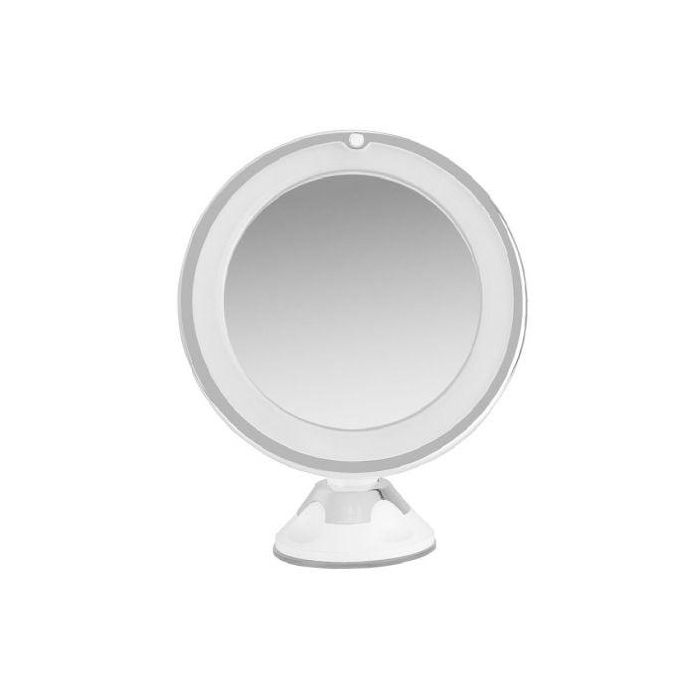 Orbegozo ESP 1010 Espejo Cosmético de Pared con Luz LED, Aumento 10X, Ø17cm, Ventosa Ajustable, Orientación 360º 1 Orbegozo ESP 1010 Espejo Cosmético de Pared con Luz LED, Aumento 10X, Ø17cm, Ventosa Ajustable, Orientación 360º 1