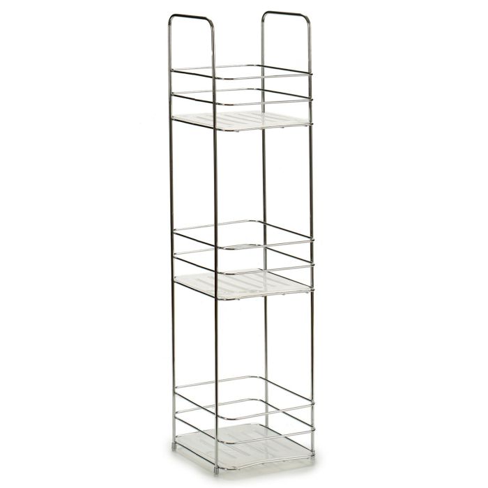 Estantería Metal Cuadrada 3 Pisos Berilo 16x62x16 cm, Metal Cromado, Transparente (6 Unidades) 1 Estantería Metal Cuadrada 3 Pisos Berilo 16x62x16 cm, Metal Cromado, Transparente (6 Unidades) 1