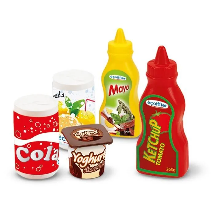 Ecoiffier Chef Pack Drive Dinette Accesorios con Comida y Bebida Juguete para Niños a partir de 18 meses Fabricación Francesa 1