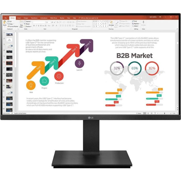 LG 24BP45SP-B Monitor 23.8" Full HD (1920x1080) IPS 5ms HDMI DP Pivot Altavoces Negro