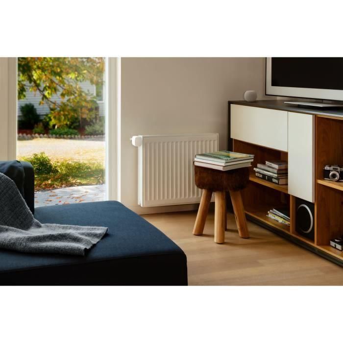 Eve OB02924 Válvula de radiador inteligente Thermo con Programas autónomos, compatible con Apple HomeKit y Bluetooth Thread 5