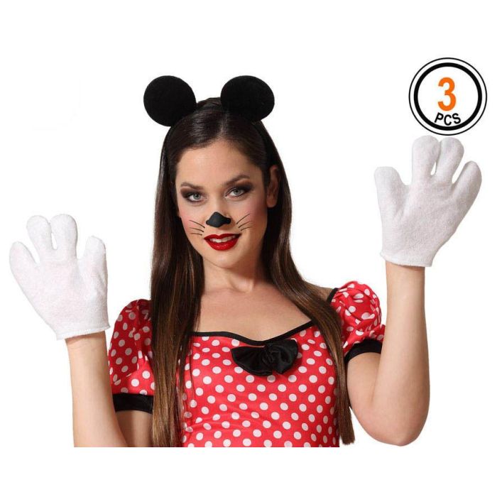 Set Ratón Orejas Cola Nariz Disfraz Fiesta Carnaval Niños