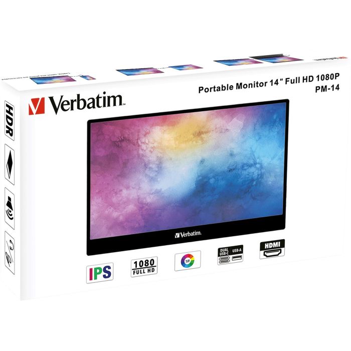 Verbatim PM-14 Monitor Portátil 14" Full HD 1080p IPS Multimedia para Laptop Teléfono Gaming 4