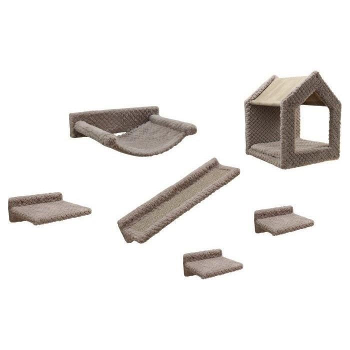 Kerbl KER4018653390238 Rocódromo para Gatos Monte Baldo, Gris, 6 Piezas, Caseta Grande 0 Kerbl KER4018653390238 Rocódromo para Gatos Monte Baldo, Gris, 6 Piezas, Caseta Grande 0