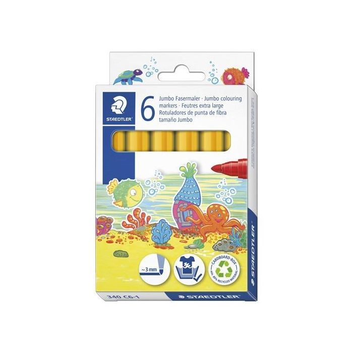 Staedtler Rotulador Noris Club Grueso Amarillo Estuche 6 Ud