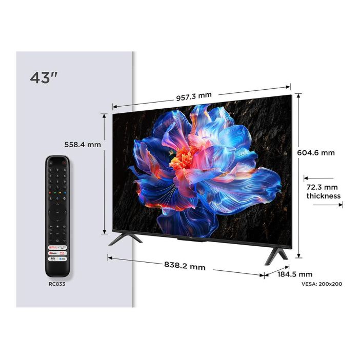 Smart TV TCL 43P6K 4K Ultra HD 43" LED HDR D-LED 10