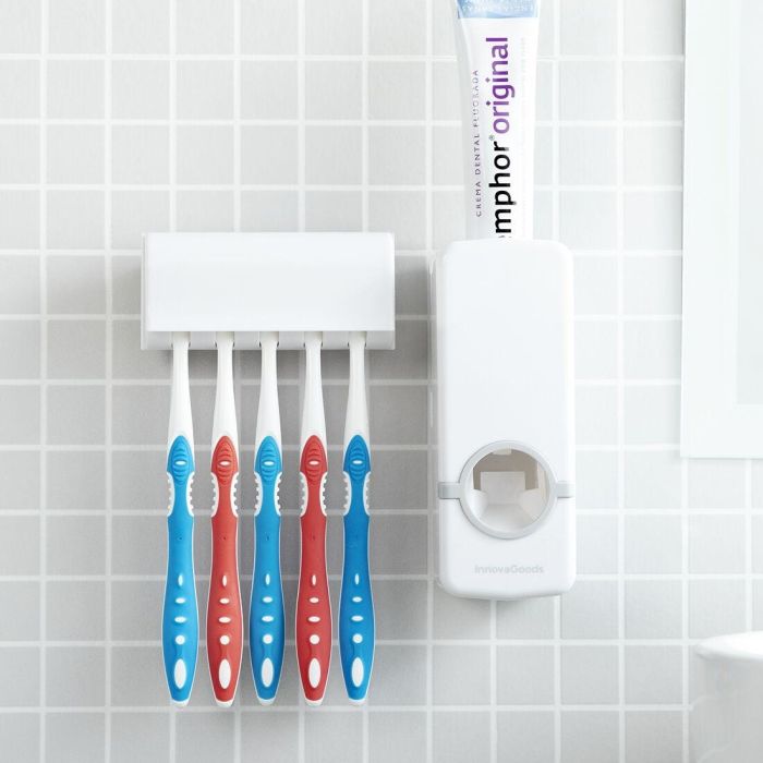 Dispensador de Pasta Dental con Soporte para Cepillos Diseeth InnovaGoods 10