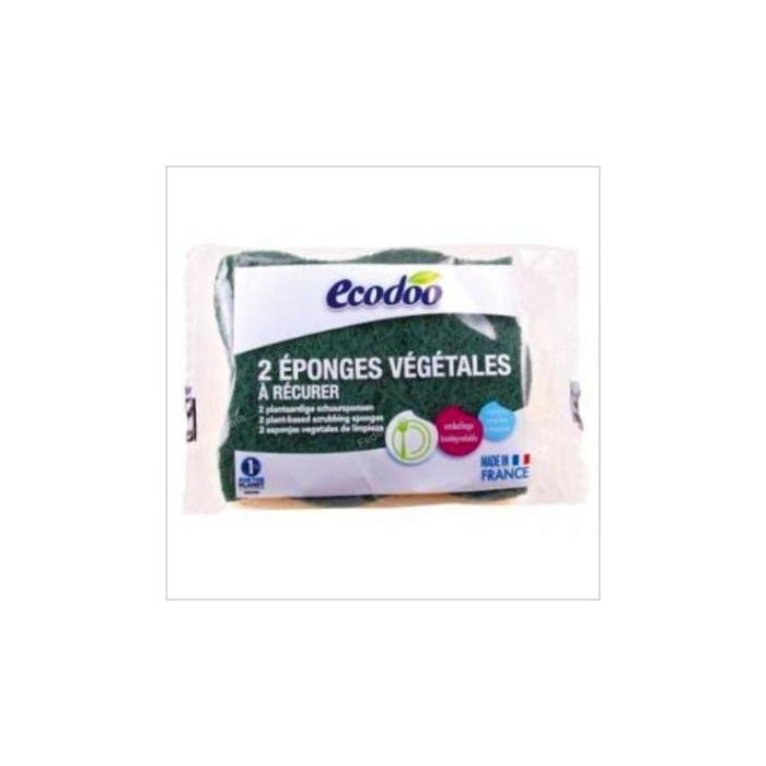 ECODOO Estropajo Esponja Vegetal 2 Unidades Biodegradable para Lavar Platos y Vasos