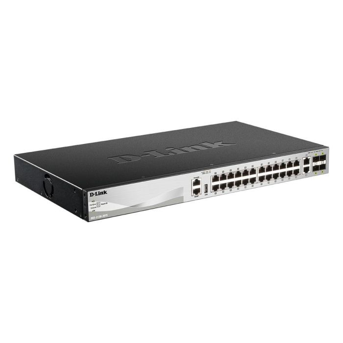 D-Link DGS-3130 Switch Gestionado Capa 3, 24 Puertos Gigabit Ethernet, 2 Puertos 10G, 4 Ranuras SFP+ 1