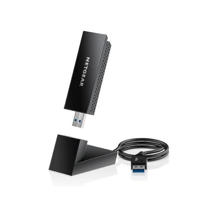 NETGEAR AXE3000 Adaptador WiFi 6E USB 3.0 Inalámbrico Tribanda hasta 1200 Mbps Negro 0 NETGEAR AXE3000 Adaptador WiFi 6E USB 3.0 Inalámbrico Tribanda hasta 1200 Mbps Negro 0