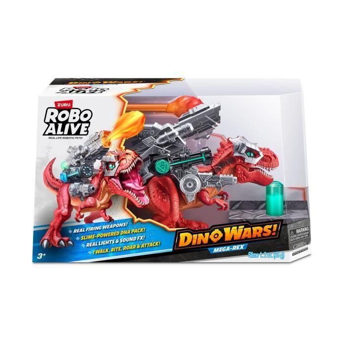 ZURU AAAAL87529 Robotic Dino Wars Giant Battling T-Rex Mega-Rex con armadura, rugidos y movimientos realistas 1