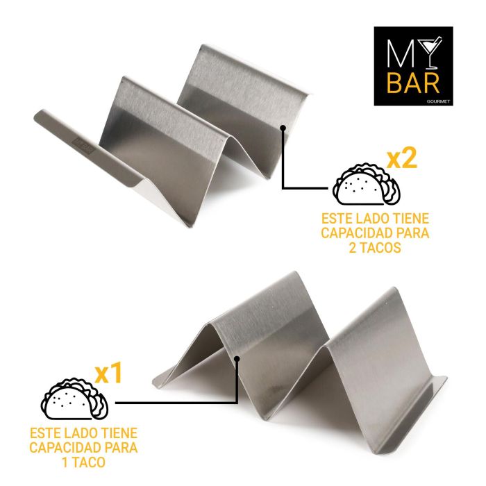 Soporte Para 2 Tacos My Bar - Inde (24 Unidades) 2 Soporte Para 2 Tacos My Bar - Inde (24 Unidades) 2