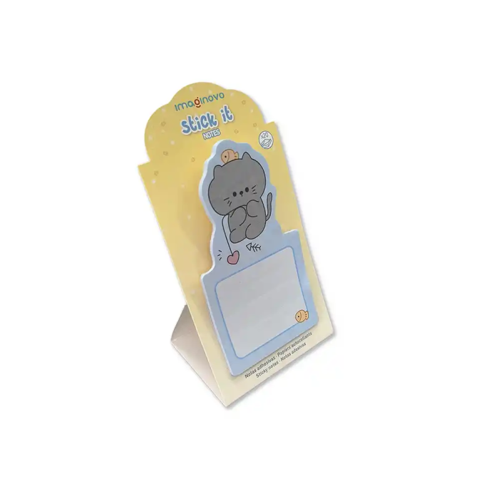 Imaginovo Bloc notas adhesivas 20 hojas gato azul 60x125 mm 4