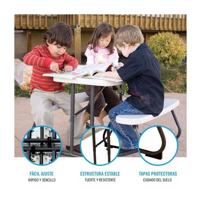 Mesa picnic infantil color crema lifetime 82,5x90x53,5 cm 1 Mesa picnic infantil color crema lifetime 82,5x90x53,5 cm 1