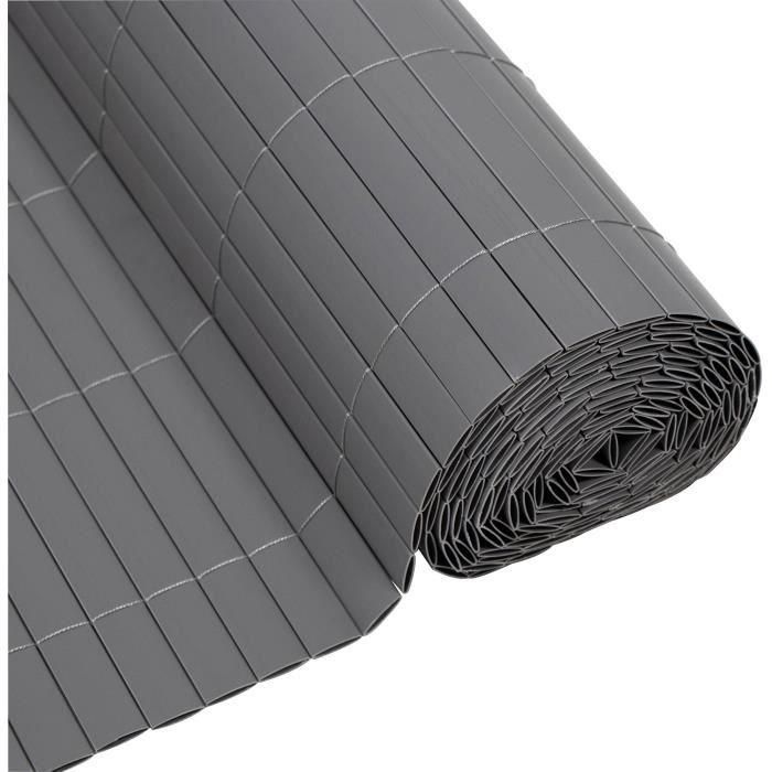 Nature NAT8711338532300 Biombo de caña PVC Doble Cara 1x3m 1600g/m² Opaco 4/5 Anti-UV Gris Claro 0 Nature NAT8711338532300 Biombo de caña PVC Doble Cara 1x3m 1600g/m² Opaco 4/5 Anti-UV Gris Claro 0