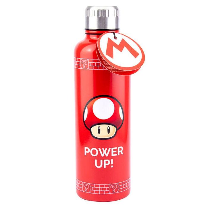 Botella acero inoxidable Power Up Super Mario Nintendo 3