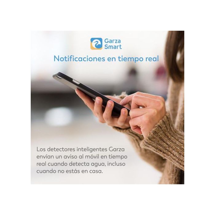 Garza 401346C Detector de Seguridad de Inundación Smart Wifi con Alarma Sonora y Notificaciones en Tiempo Real 2