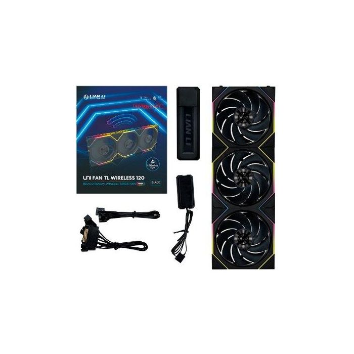 Lian Li UNI FAN TL LCD Wireless Ventilador Gaming con Pantalla LCD, Sincronización Inalámbrica RGB y Control L-Connect 3 para Gaming PC