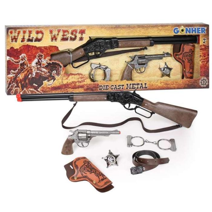 Rifle winschester con pistola y accesorios 8 tiros 77x23x5 cm 1 Rifle winschester con pistola y accesorios 8 tiros 77x23x5 cm 1