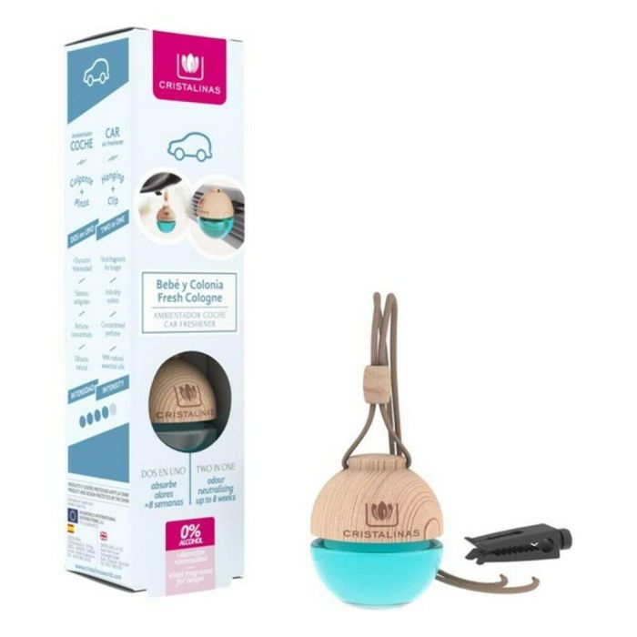 Cristalinas Ambientador para Coche 0% Alcohol Aroma Colonia de Bebé 6 ml - Frescura Duradera 8 Semanas Cristalinas Ambientador para Coche 0% Alcohol Aroma Colonia de Bebé 6 ml - Frescura Duradera 8 Semanas