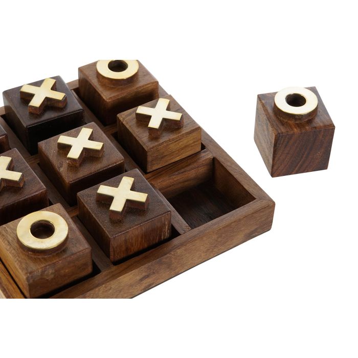 Juego Colonial DKD Home Decor Natural Dorado 13 x 4 x 13 cm Set de 2 1