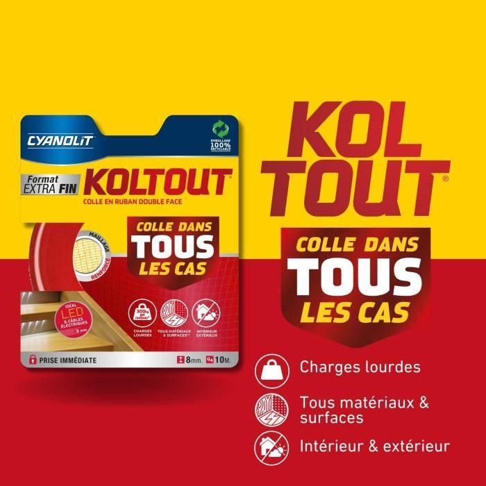 Cyanolit CYA3045205072497 Cinta Adhesiva de Doble Cara Ultrafina, Alta Adherencia, Discreta y Resistente 3