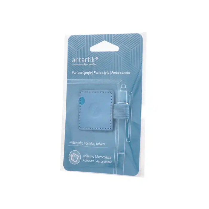 Antartik Portabolígrafo Autoadhesivo con Elástico para Cuaderno, Azul Claro, 40x40 mm 1 Antartik Portabolígrafo Autoadhesivo con Elástico para Cuaderno, Azul Claro, 40x40 mm 1