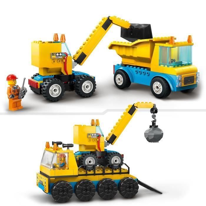 Camiones De Obra Y Grúa Con Bola Lego City 60391 Lego 2 Camiones De Obra Y Grúa Con Bola Lego City 60391 Lego 2