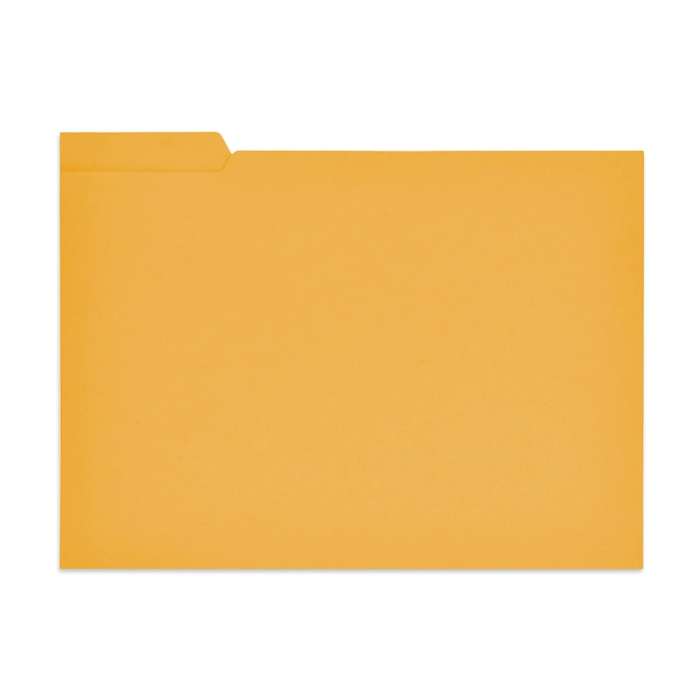 Gio Subcarpeta Folio Cartulina 250 gr Amarillo Intenso con Pestaña Lateral Izquierda -50U- 1