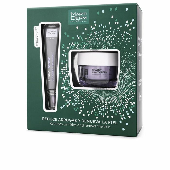 Martiderm Crema Nocturna Amatist Reduce Arrugas y Renueva - Estuche 2 pz (Crema 50 ml + Sérum 20 ml) Martiderm Crema Nocturna Amatist Reduce Arrugas y Renueva - Estuche 2 pz (Crema 50 ml + Sérum 20 ml)