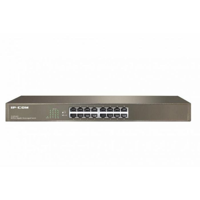 IP-COM G1016G Switch de Red No Administrado, Capa L2, 16 Puertos Gigabit Ethernet (10/100/1000), 32 Gbps, Montaje en Rack 1U, Color Bronce IP-COM G1016G Switch de Red No Administrado, Capa L2, 16 Puertos Gigabit Ethernet (10/100/1000), 32 Gbps, Montaje en Rack 1U, Color Bronce