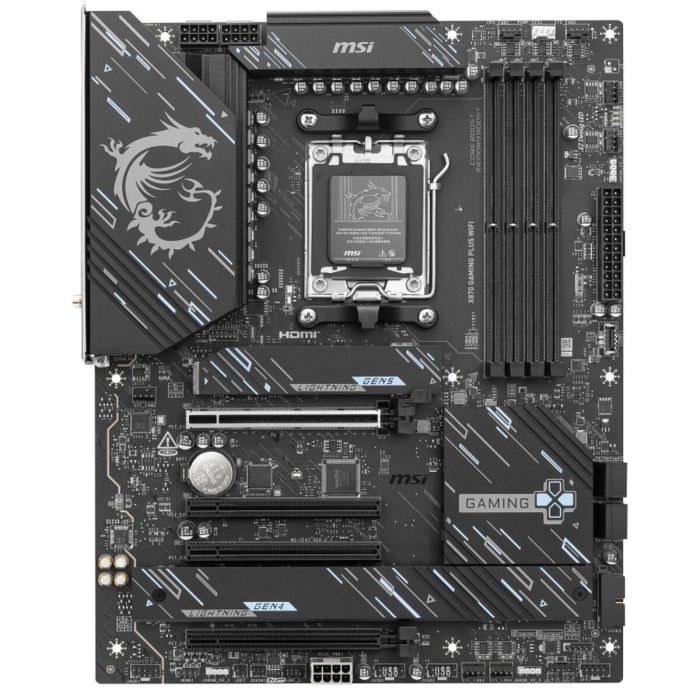 MSI X870 GAMING PLUS WiFi Placa Base AMD X870 Zócalo AM5 DDR5 para Ryzen 7000/8000/9000 Series, Wi-Fi 7, 5 GbE, Bluetooth 5.4, 128GB RAM