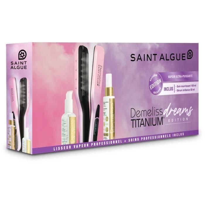 SAINT ALGUE 3964 - Demeliss TITANIUM Dreams Edition set - Plancha al vapor + Tratamiento nutritivo Kera-Protein 100ml + Tratamiento sérum 50ml 4