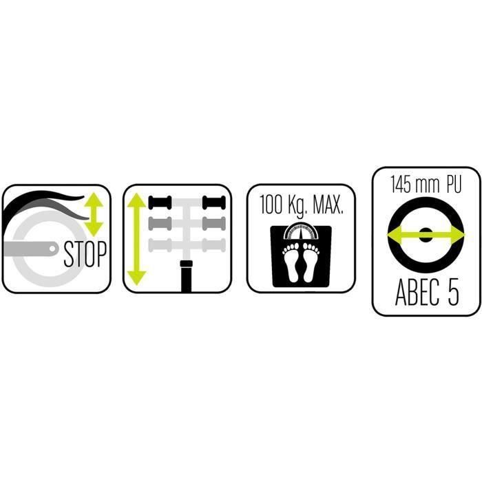 Stamp Patinete Plegable Ruedas PU 145mm Rodamientos ABEC 5 Altura Ajustable Freno Trasero Placa Aluminio Antideslizante Carga Máx. 100 kg 2 Stamp Patinete Plegable Ruedas PU 145mm Rodamientos ABEC 5 Altura Ajustable Freno Trasero Placa Aluminio Antideslizante Carga Máx. 100 kg 2