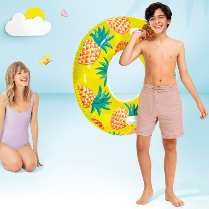 Flotador Hinchable Donut Intex Tropical Fruits Ø 107 cm (12 Unidades) 2 Flotador Hinchable Donut Intex Tropical Fruits Ø 107 cm (12 Unidades) 2
