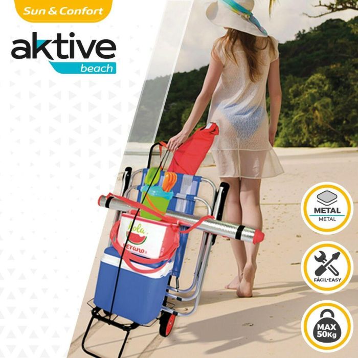 Carro Multiusos Aktive 35 x 100 x 45 cm (4 Unidades) 2 Carro Multiusos Aktive 35 x 100 x 45 cm (4 Unidades) 2