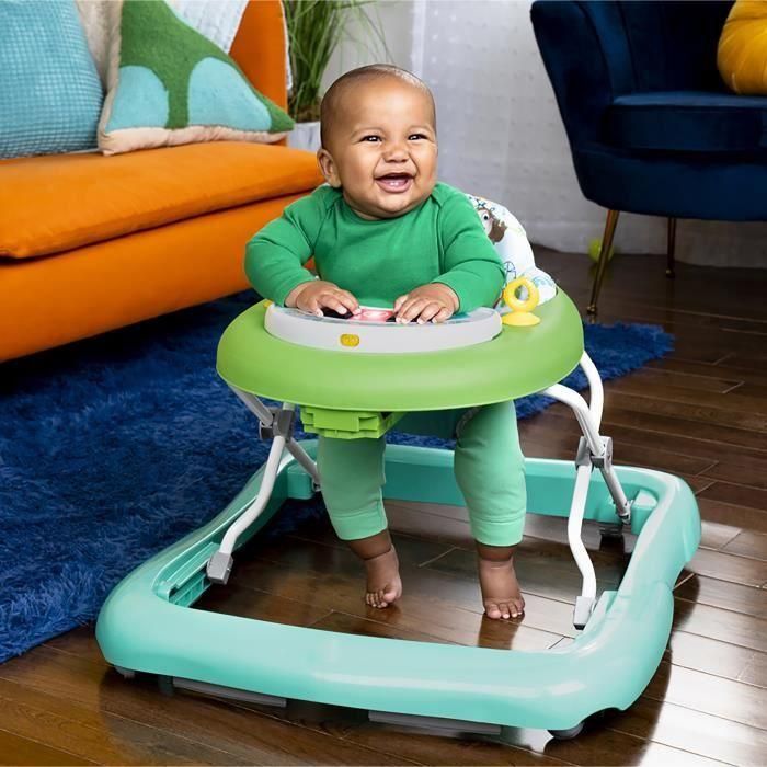 Inicio Bright Trotteur Tiny Trek 2 en 1, modelo de vides de la jungla, Juguete de actividad, altura ajustable, luz y sonidos, 6 meses+ 1