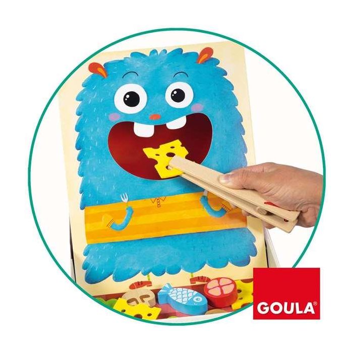 Goula Juego de Destreza Hungry Monster de Madera - Prepara la Pizza del Monstruo Tragón para Niños 3+ Años (Hasta 4 Jugadores) 4 Goula Juego de Destreza Hungry Monster de Madera - Prepara la Pizza del Monstruo Tragón para Niños 3+ Años (Hasta 4 Jugadores) 4