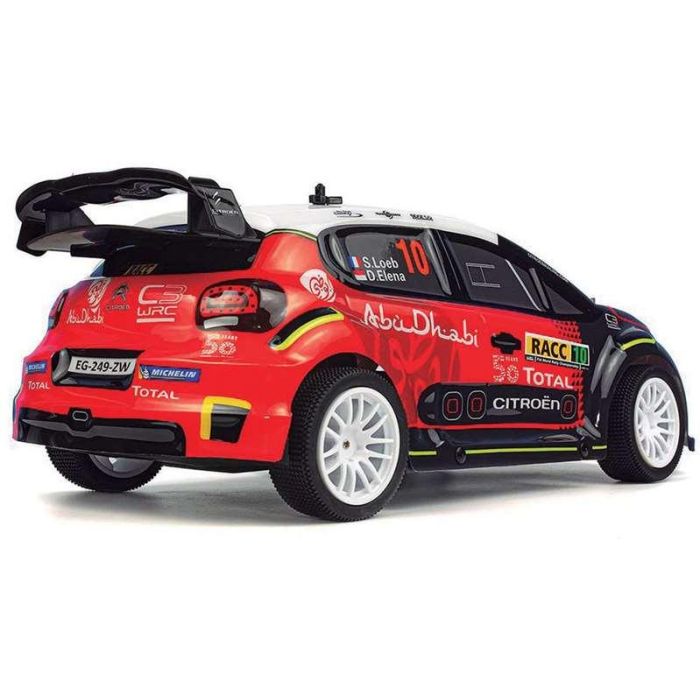 Coche radio control citroën c3 wrc 1:10, emisora 2,4ghz con bateria y cargador usb 42x13x20 cm 12