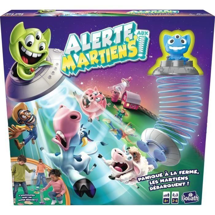 Goliath GOL8720077318939 - Juego de Mesa Alerta a los Marcianos - Estrategia para Niños 6+ años - Elimina animales y gana puntos Goliath GOL8720077318939 - Juego de Mesa Alerta a los Marcianos - Estrategia para Niños 6+ años - Elimina animales y gana puntos