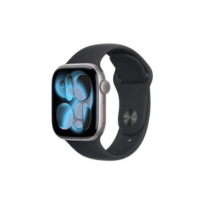 Apple MEQW4QL/A Watch Series 11 GPS 42mm Gris Espacial Correa Deportiva Negra 1