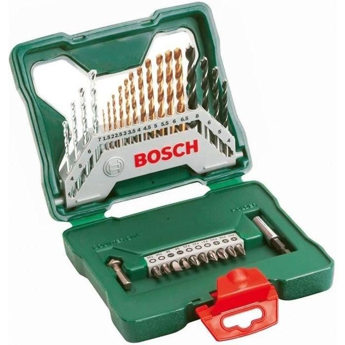 Bosch Caja de Accesorios X-Line de Titanio, Juego de 30 Piezas
